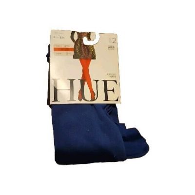 NWT HUE - Opaque Tights Size 2 Fits  120-170 lbs Blue - Made in the USA Women's